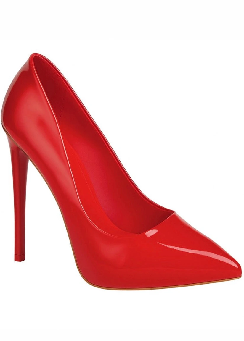 YOU NEED ME GLOSSY RED HEEL PUMP 3 YOU NEED ME GLOSSY RED HEEL PUMP