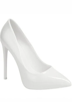 WONDERLAND FANTASY GLOSSY WHITE HEEL PUMP