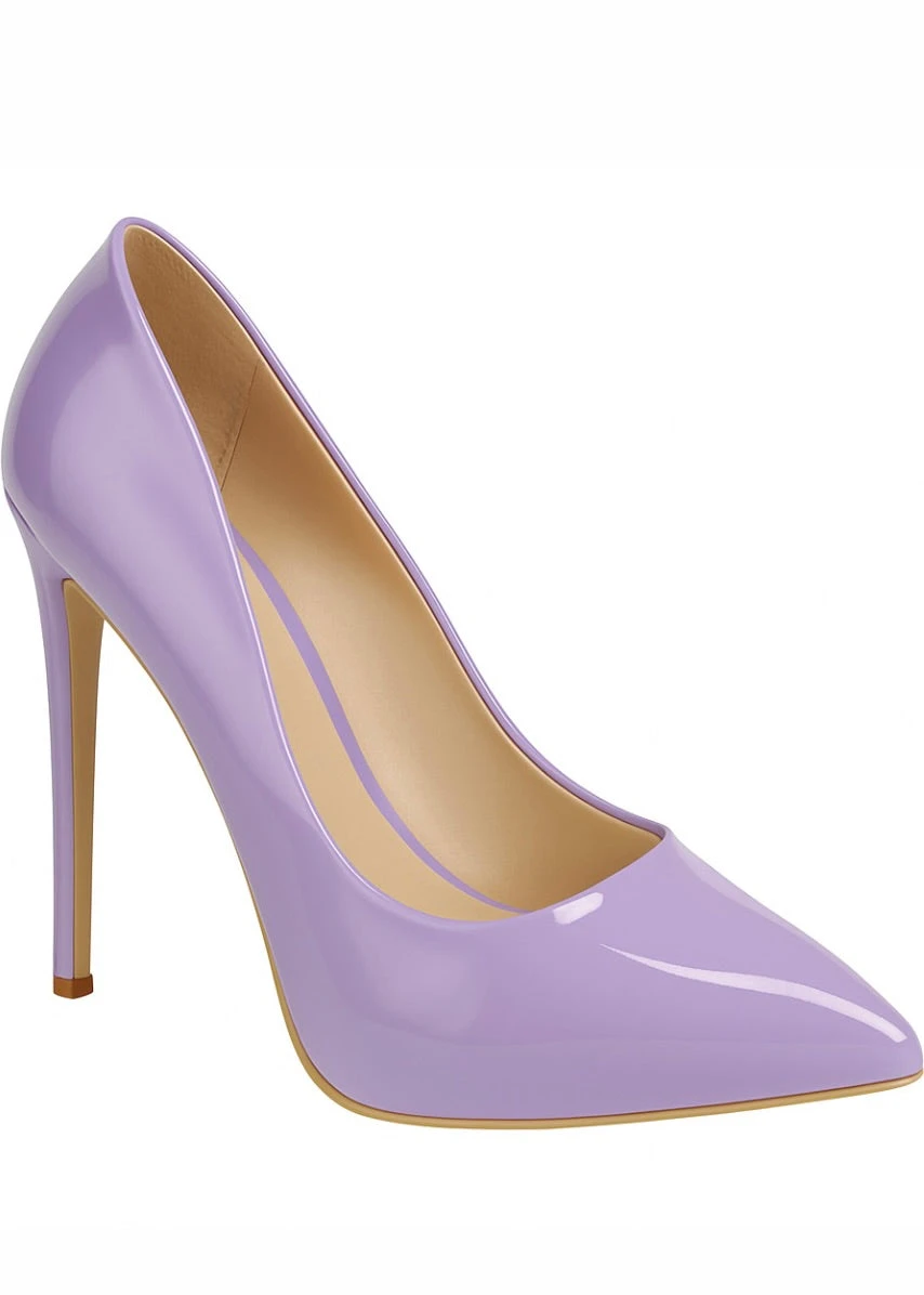 WONDERLAND FANTASY GLOSSY PURPLE HEEL PUMP 3 WONDERLAND FANTASY GLOSSY PURPLE HEEL PUMP