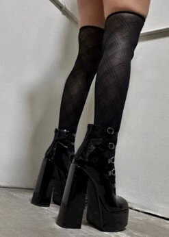 BADDIE ATTITUDE BLACK STRAPPY PLATFORM HEEL -LOLE OUTLET Facetune 09 09 2024 07 30 23