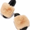 SNUGGLE TAN FAUX FUR SLIDE
