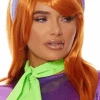 ORANGE WAVY LONG HAIR WIG