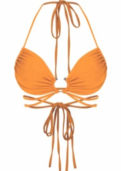 NEW MONEY ORANGE HALTER TOP