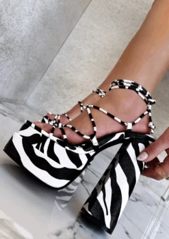 MAMACITA ZEBRA PRINT PLATFORM HEELS