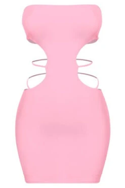 AMOR MIO PINK TUBE MINI DRESS